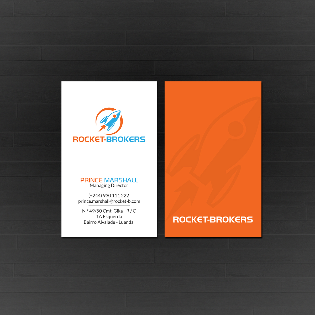 Business Card Design by Creations Box 2015 for ROCKET BROKERS | Design #22422553
