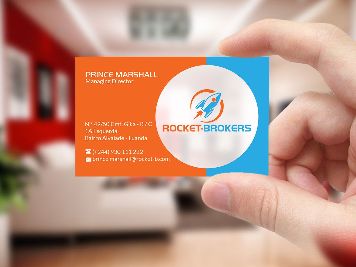 Business Card Design by Creations Box 2015 for ROCKET BROKERS | Design #22422554