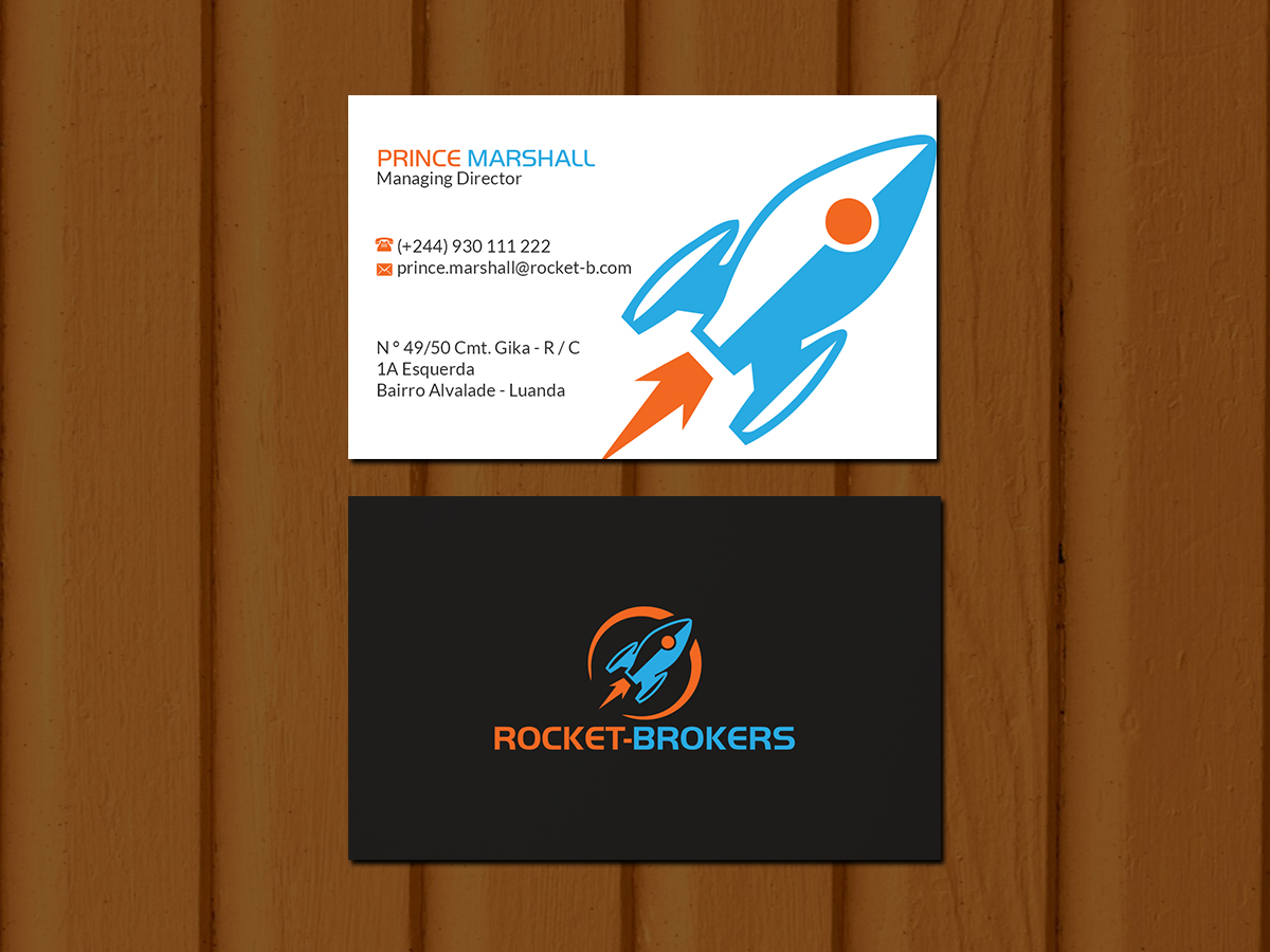 Business Card Design by Creations Box 2015 for ROCKET BROKERS | Design #22422555