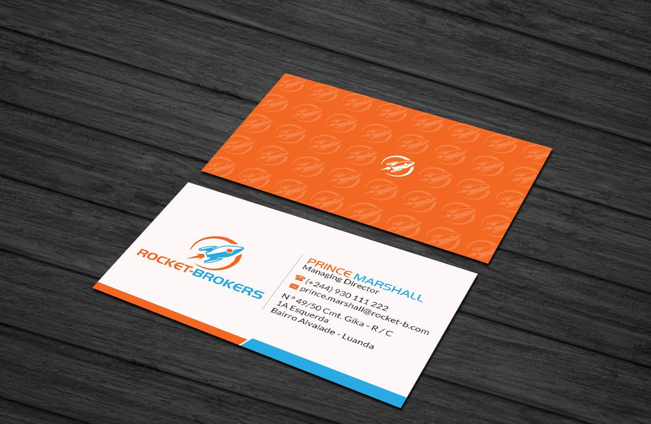 Business Card Design by Creations Box 2015 for ROCKET BROKERS | Design #22422558