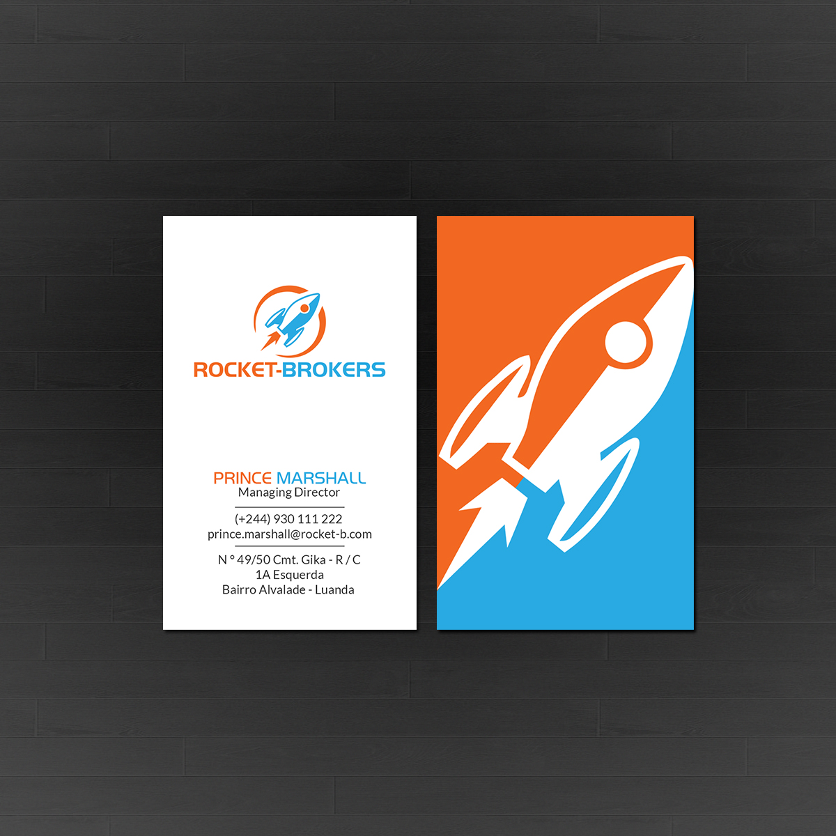 Business Card Design by Creations Box 2015 for ROCKET BROKERS | Design #22422559