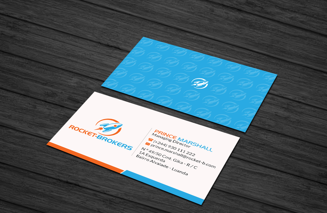 Business Card Design by Creations Box 2015 for ROCKET BROKERS | Design #22422560