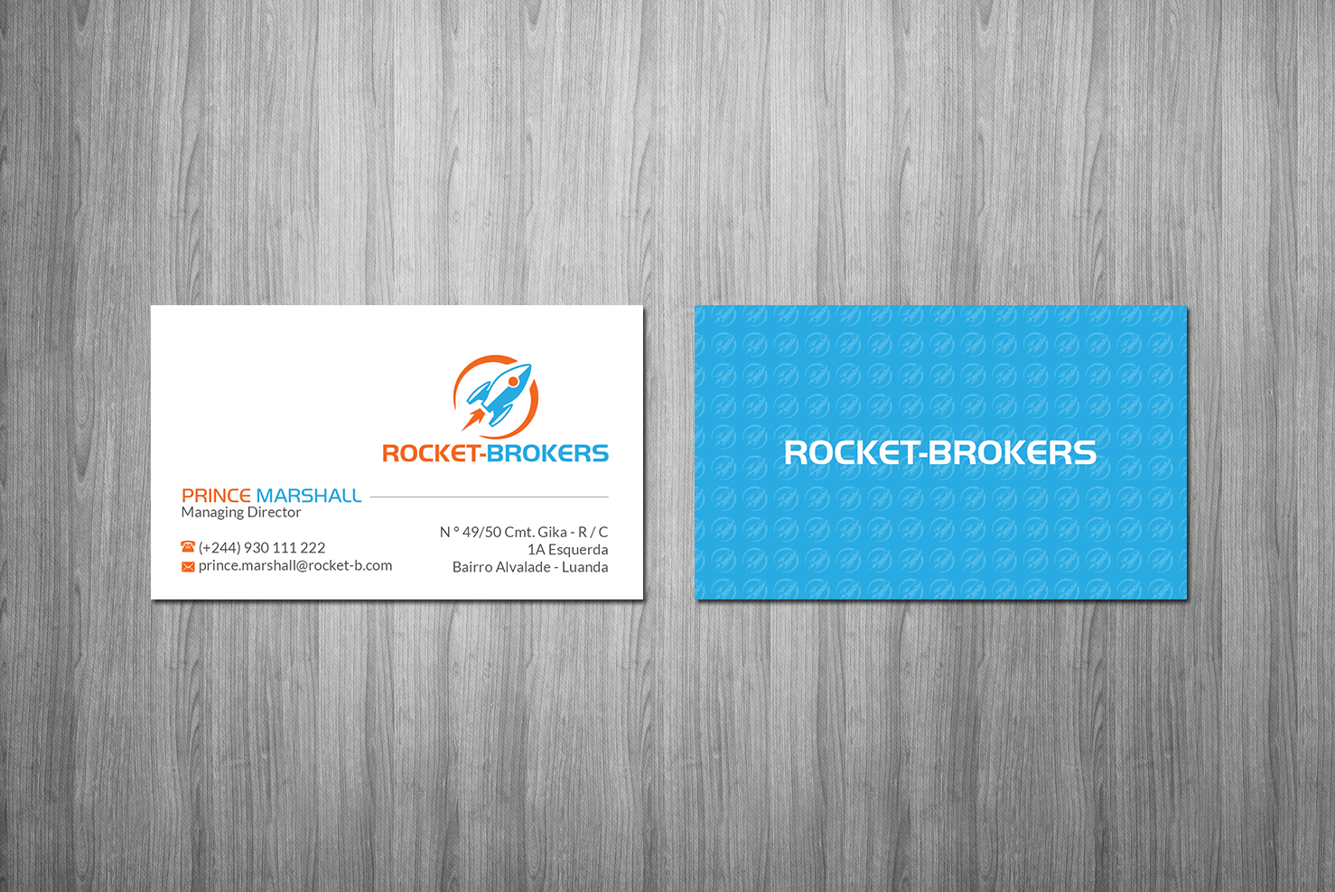 Business Card Design by Creations Box 2015 for ROCKET BROKERS | Design #22422571