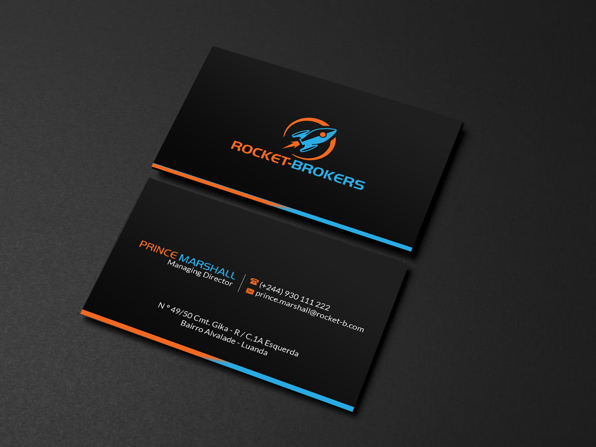 Business Card Design by Creations Box 2015 for ROCKET BROKERS | Design #22428609