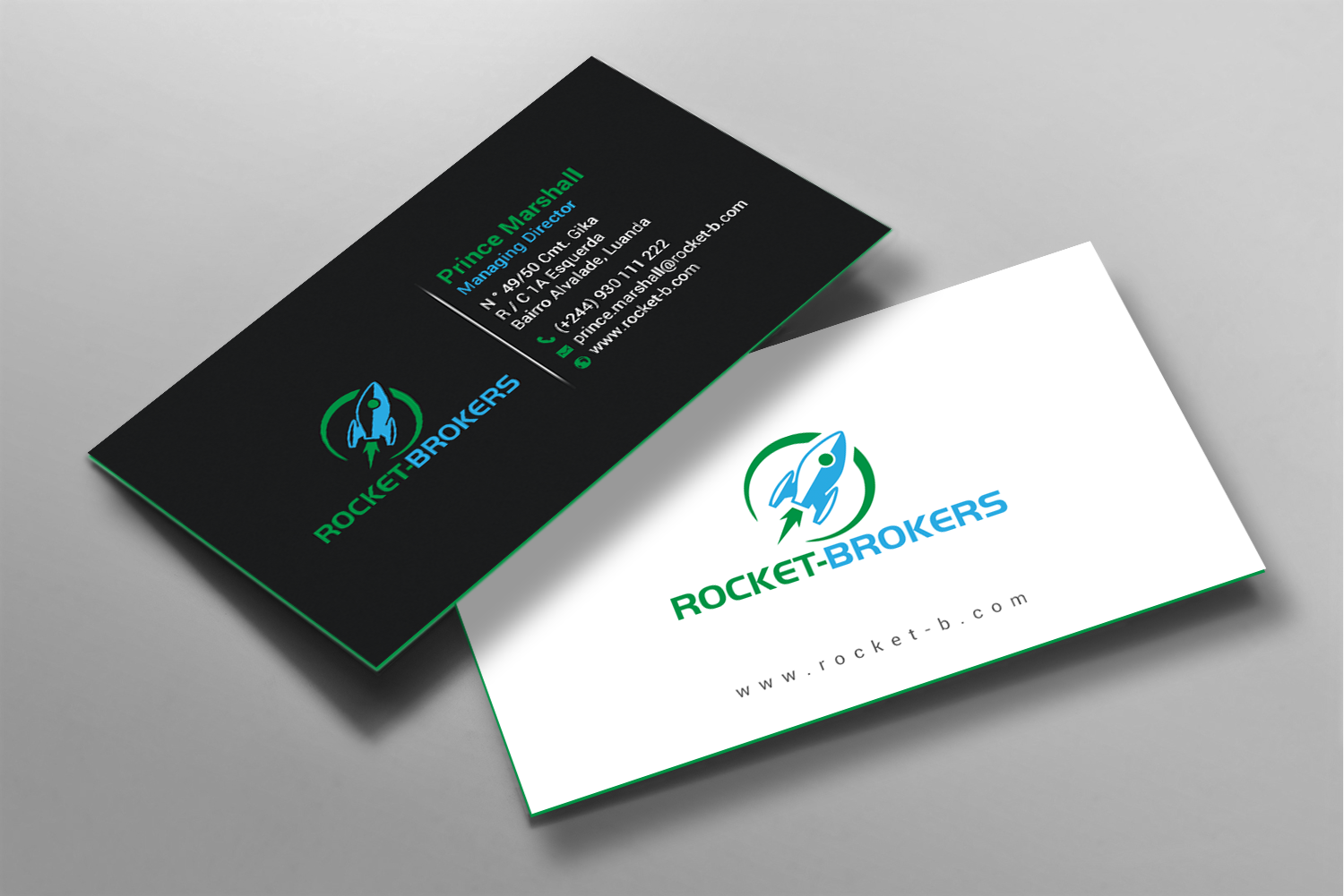 Business Card Design by chandrayaan.creative for ROCKET BROKERS | Design #22416786