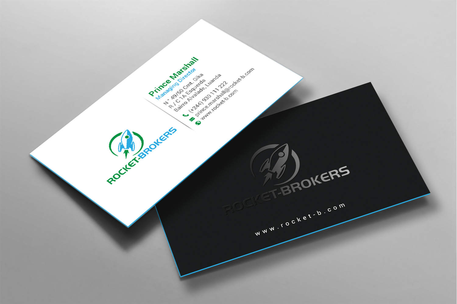 Business Card Design by chandrayaan.creative for ROCKET BROKERS | Design #22416787