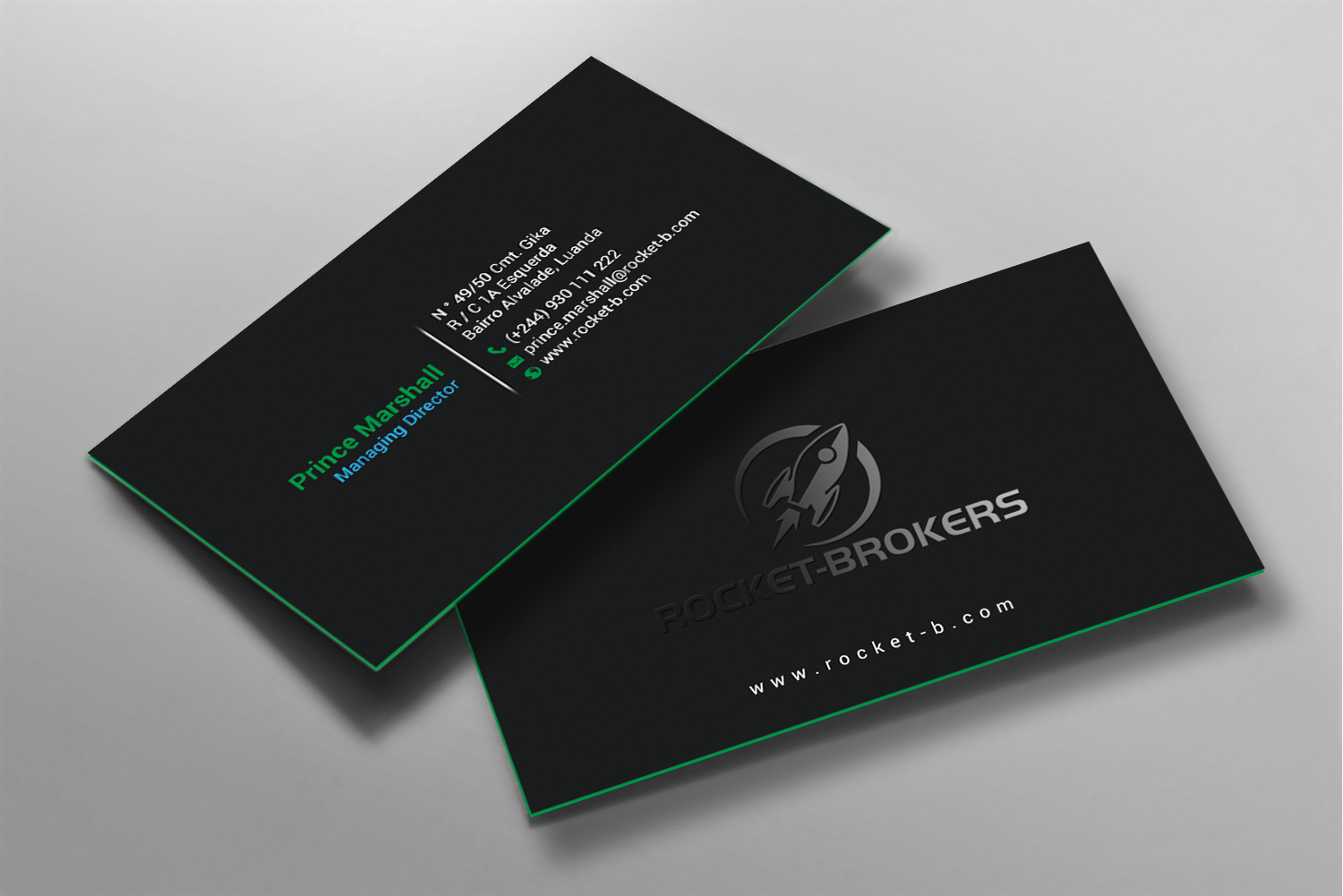 Business Card Design by chandrayaan.creative for ROCKET BROKERS | Design #22416788