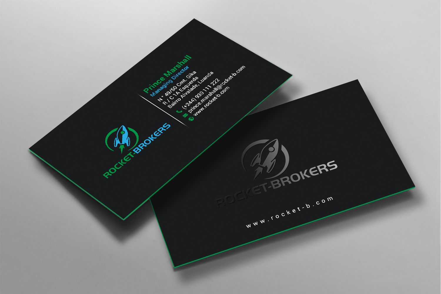 Business Card Design by chandrayaan.creative for ROCKET BROKERS | Design #22416798