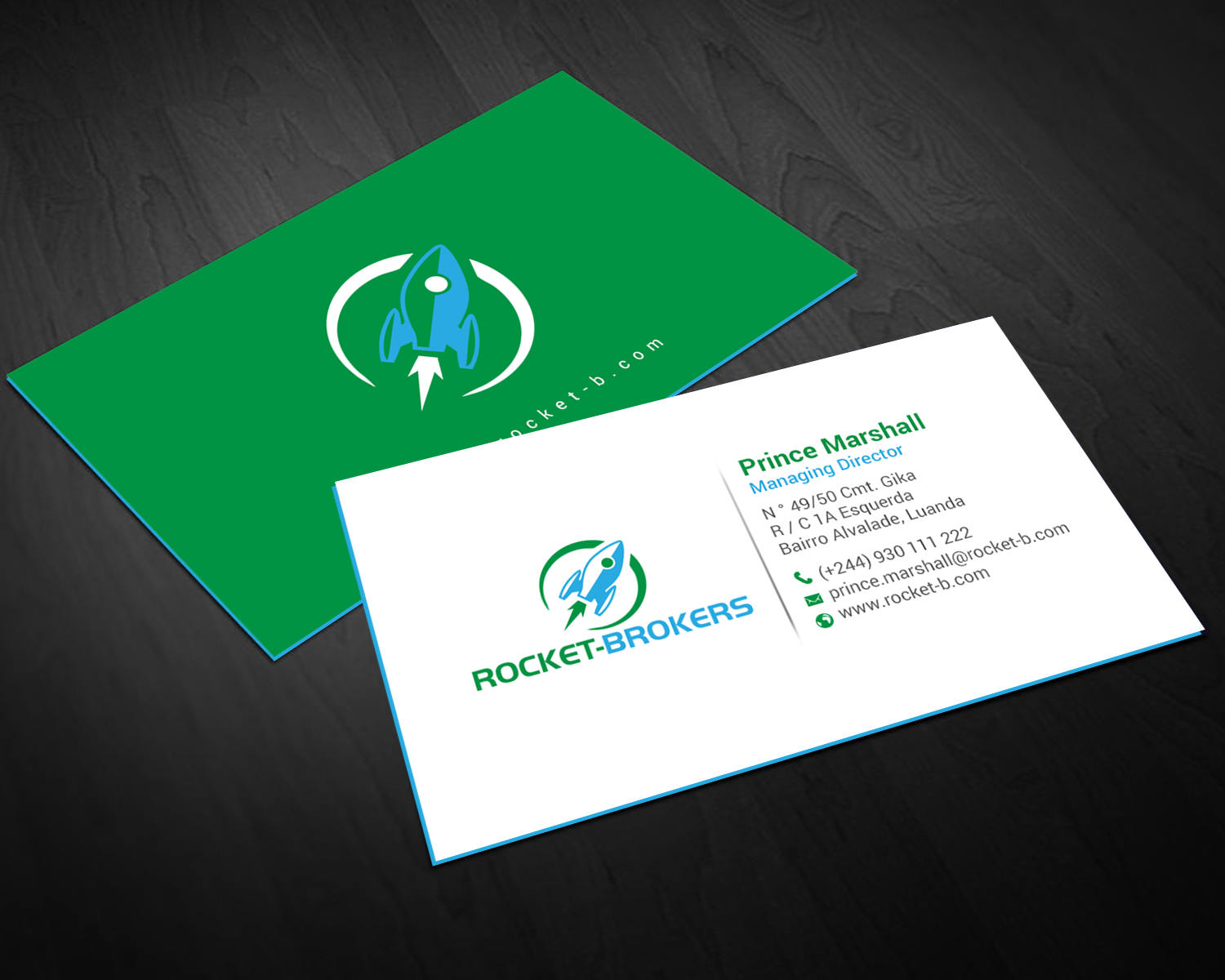 Design de Carte de Visite par chandrayaan.creative pour ROCKET BROKERS | Design #22416801