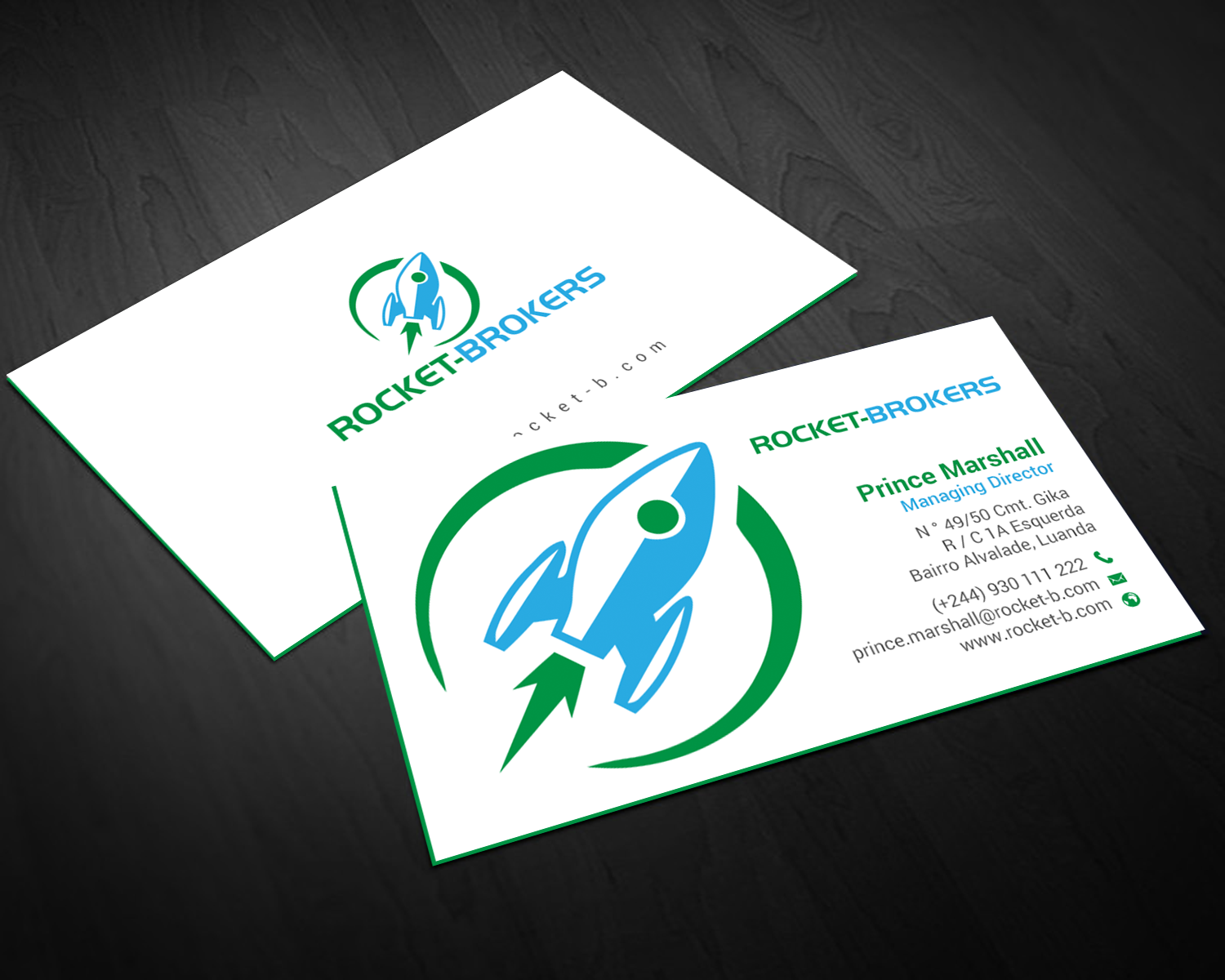 Design de Carte de Visite par chandrayaan.creative pour ROCKET BROKERS | Design #22416803