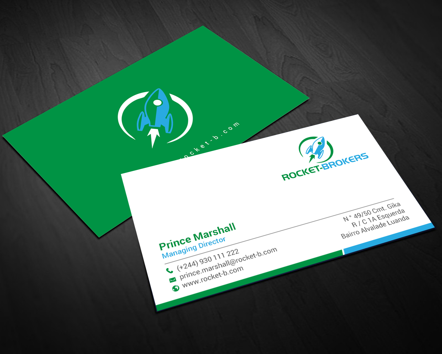 Business Card Design by chandrayaan.creative for ROCKET BROKERS | Design #22416806