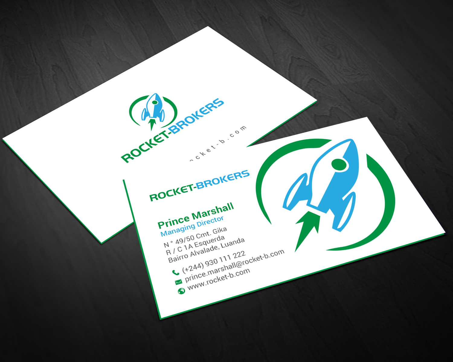 Design de Carte de Visite par chandrayaan.creative pour ROCKET BROKERS | Design #22416808