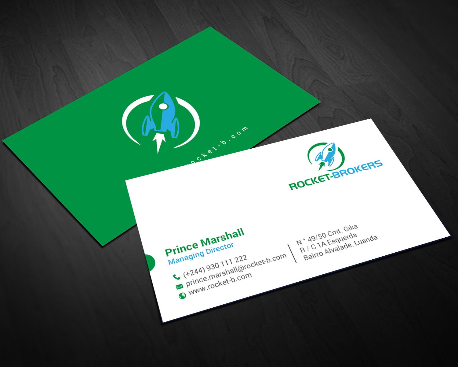 Design de Carte de Visite par chandrayaan.creative pour ROCKET BROKERS | Design #22416815