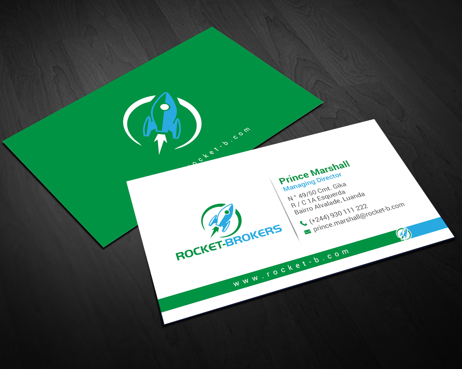 Design de Carte de Visite par chandrayaan.creative pour ROCKET BROKERS | Design #22416817