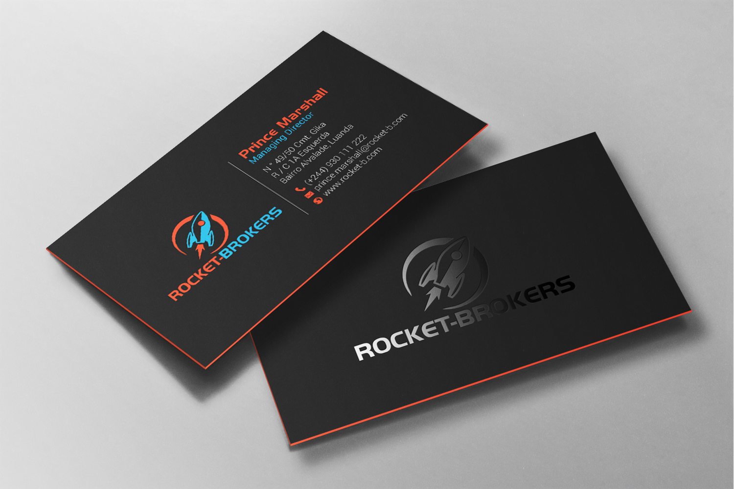 Design de Carte de Visite par chandrayaan.creative pour ROCKET BROKERS | Design #22419483