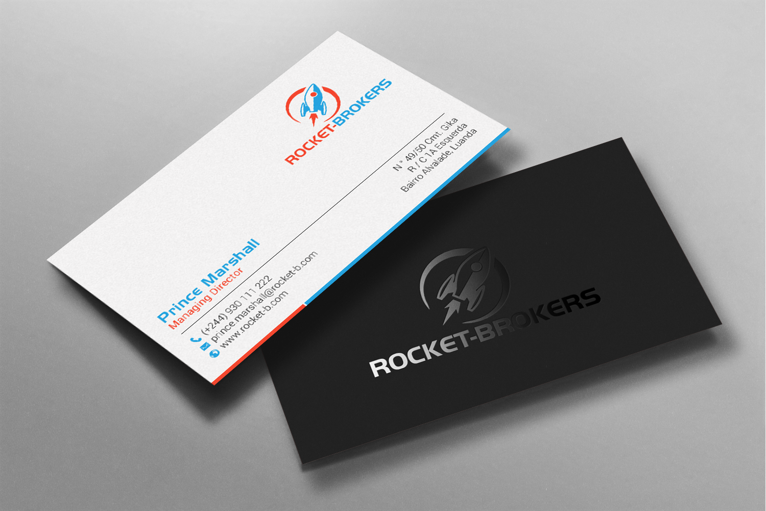 Design de Carte de Visite par chandrayaan.creative pour ROCKET BROKERS | Design #22419629