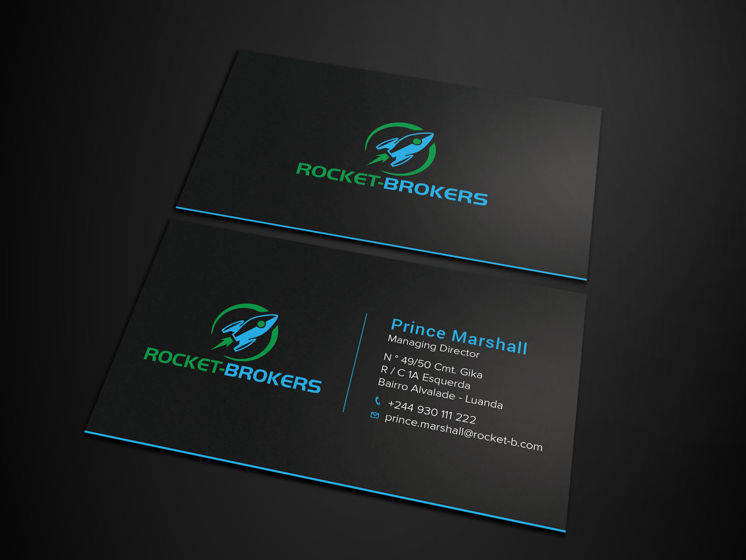 Diseño de Tarjeta de Presentación por Tripti Ranjan Gain para ROCKET BROKERS | Diseño #22415878