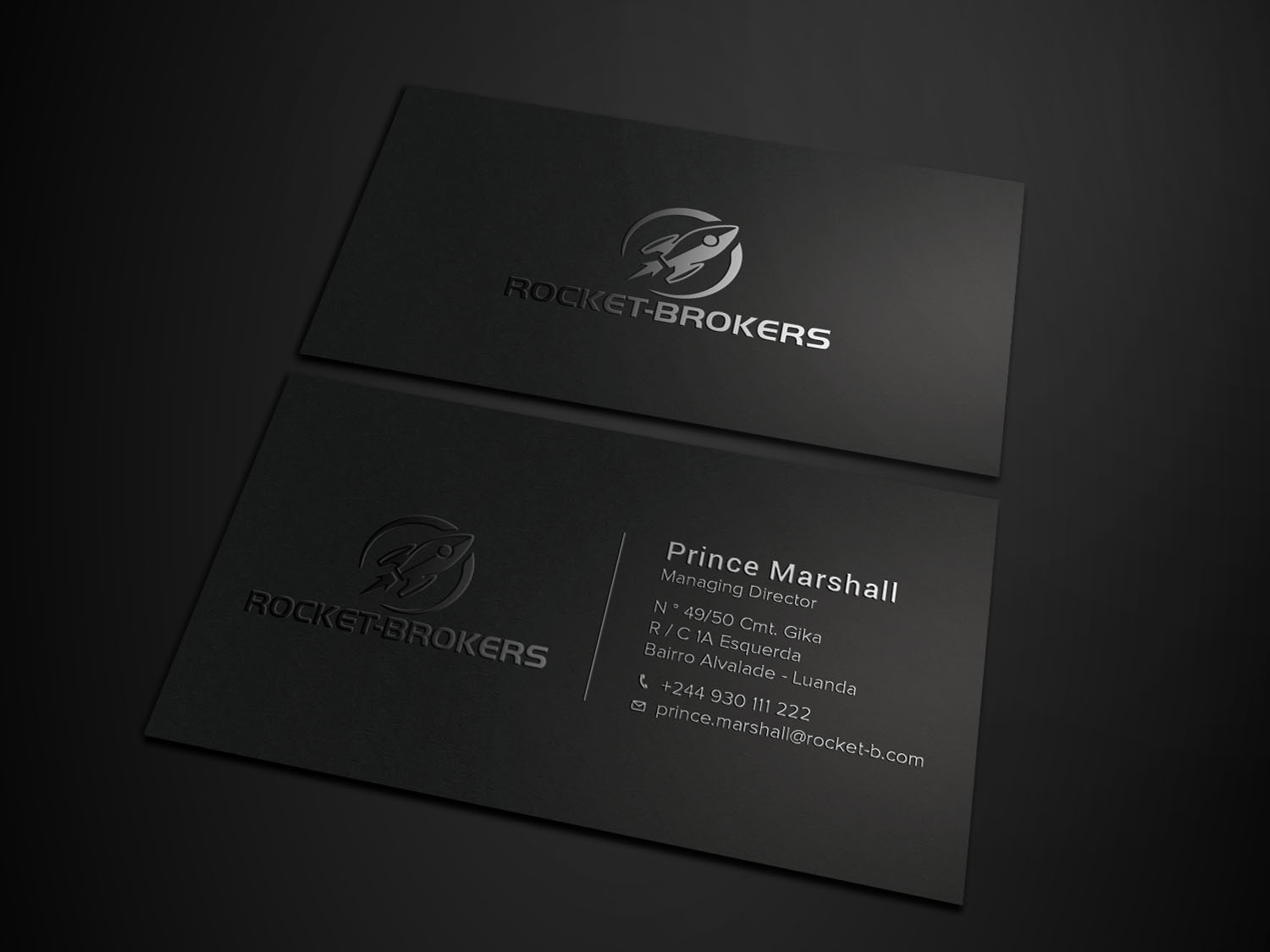 Diseño de Tarjeta de Presentación por Tripti Ranjan Gain para ROCKET BROKERS | Diseño #22415879