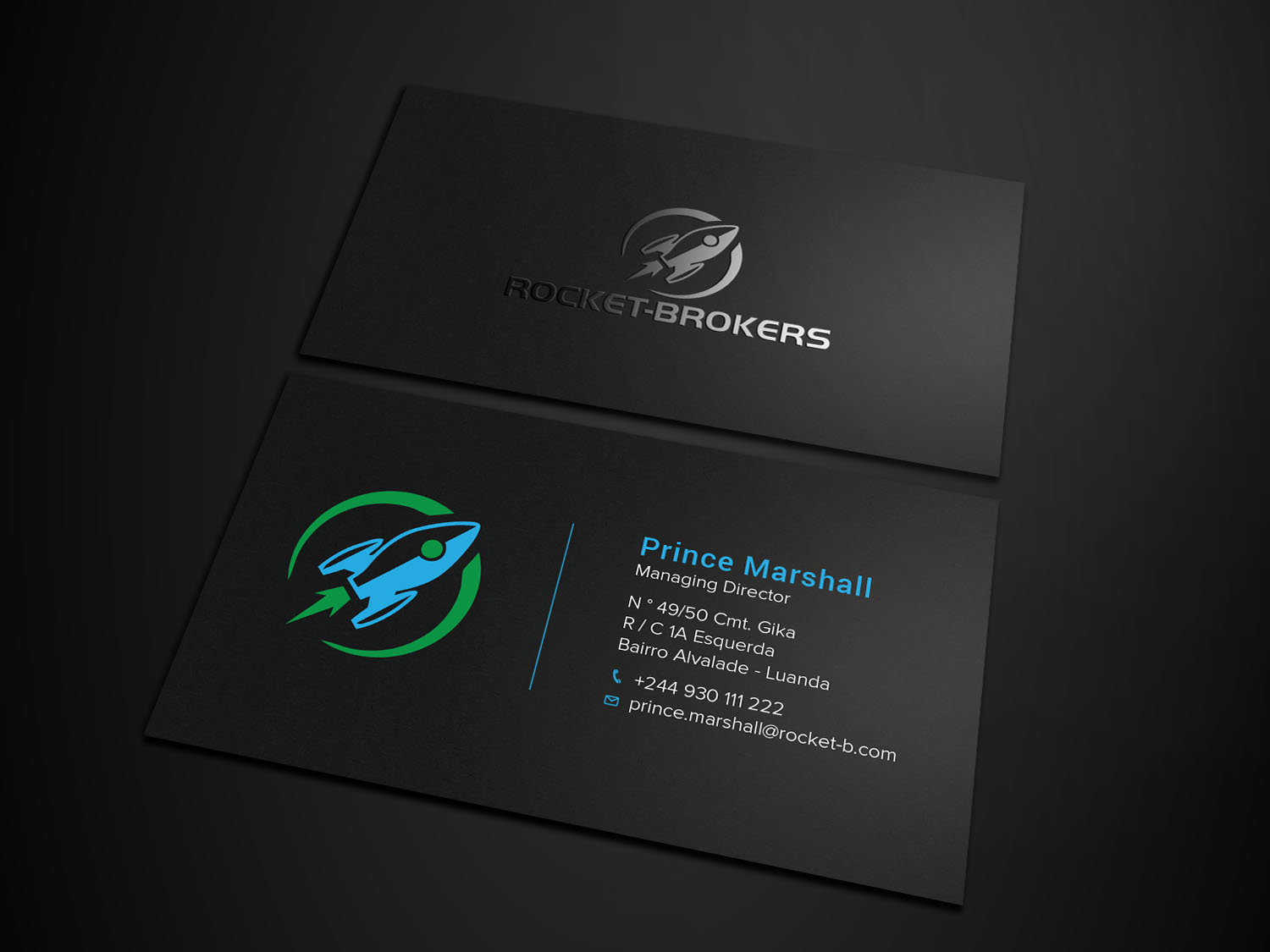 Diseño de Tarjeta de Presentación por Tripti Ranjan Gain para ROCKET BROKERS | Diseño #22415885