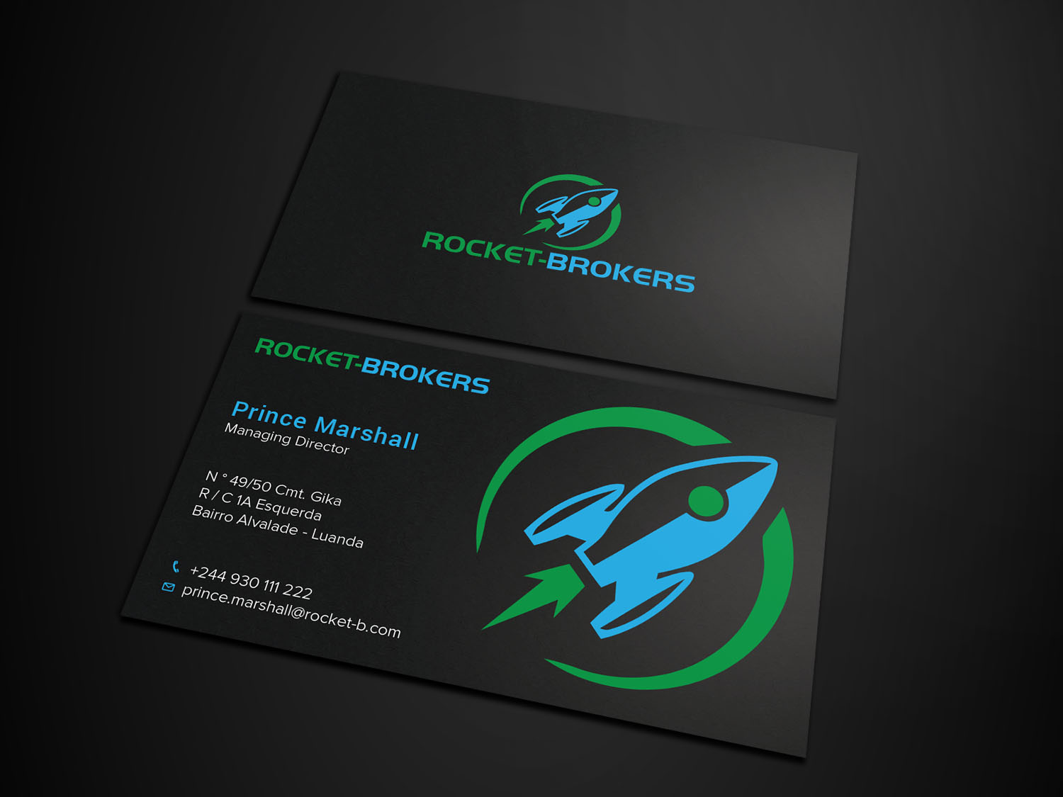 Business Card Design by Tripti Ranjan Gain for ROCKET BROKERS | Design #22415893