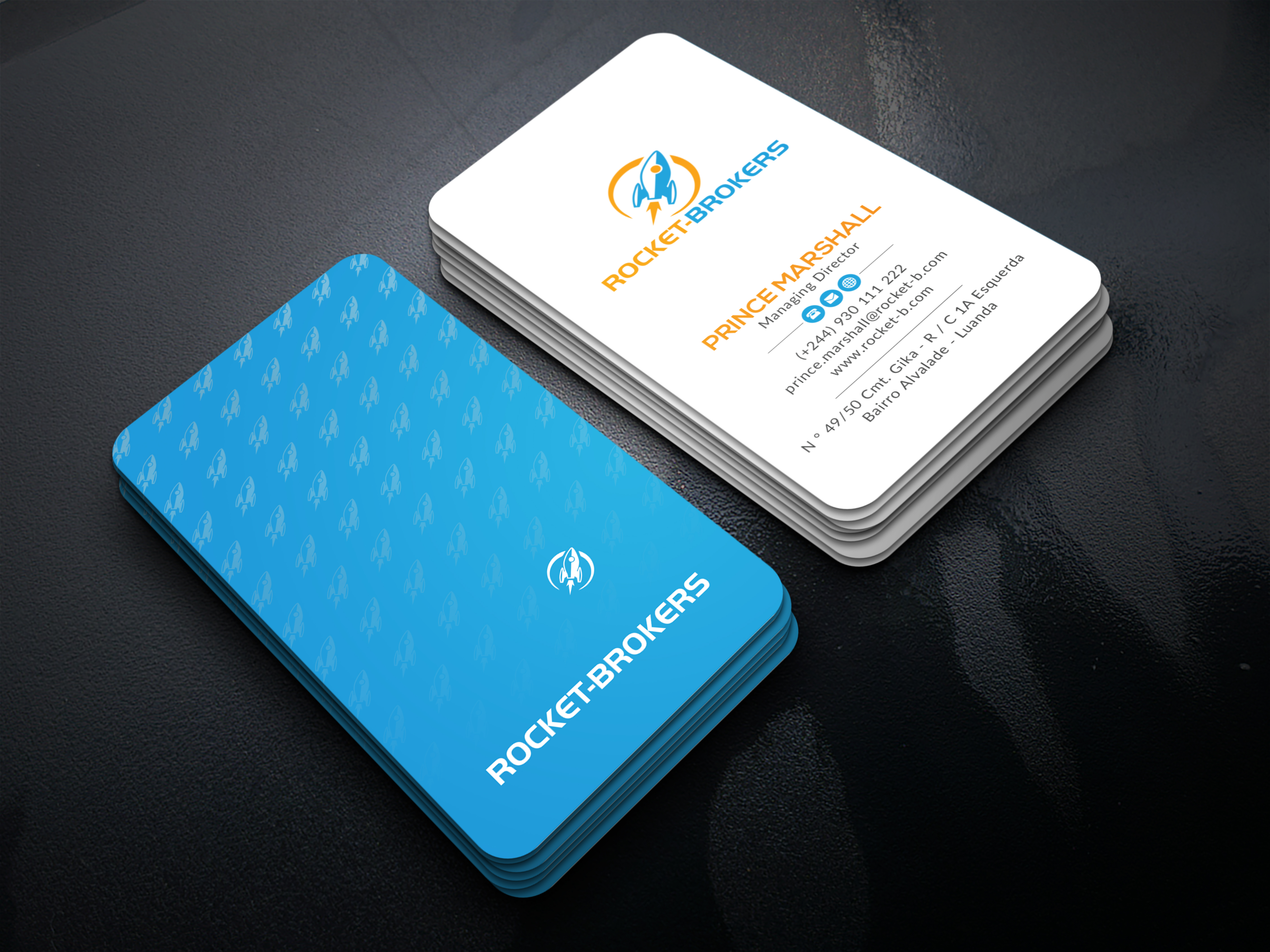 Diseño de Tarjeta de Presentación por Bold Pixels para ROCKET BROKERS | Diseño #22418057