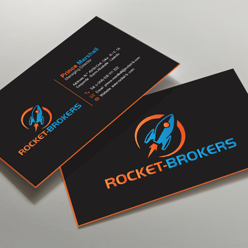 Diseño de Tarjeta de Presentación por HAKIMA 2 para ROCKET BROKERS | Diseño #22417516