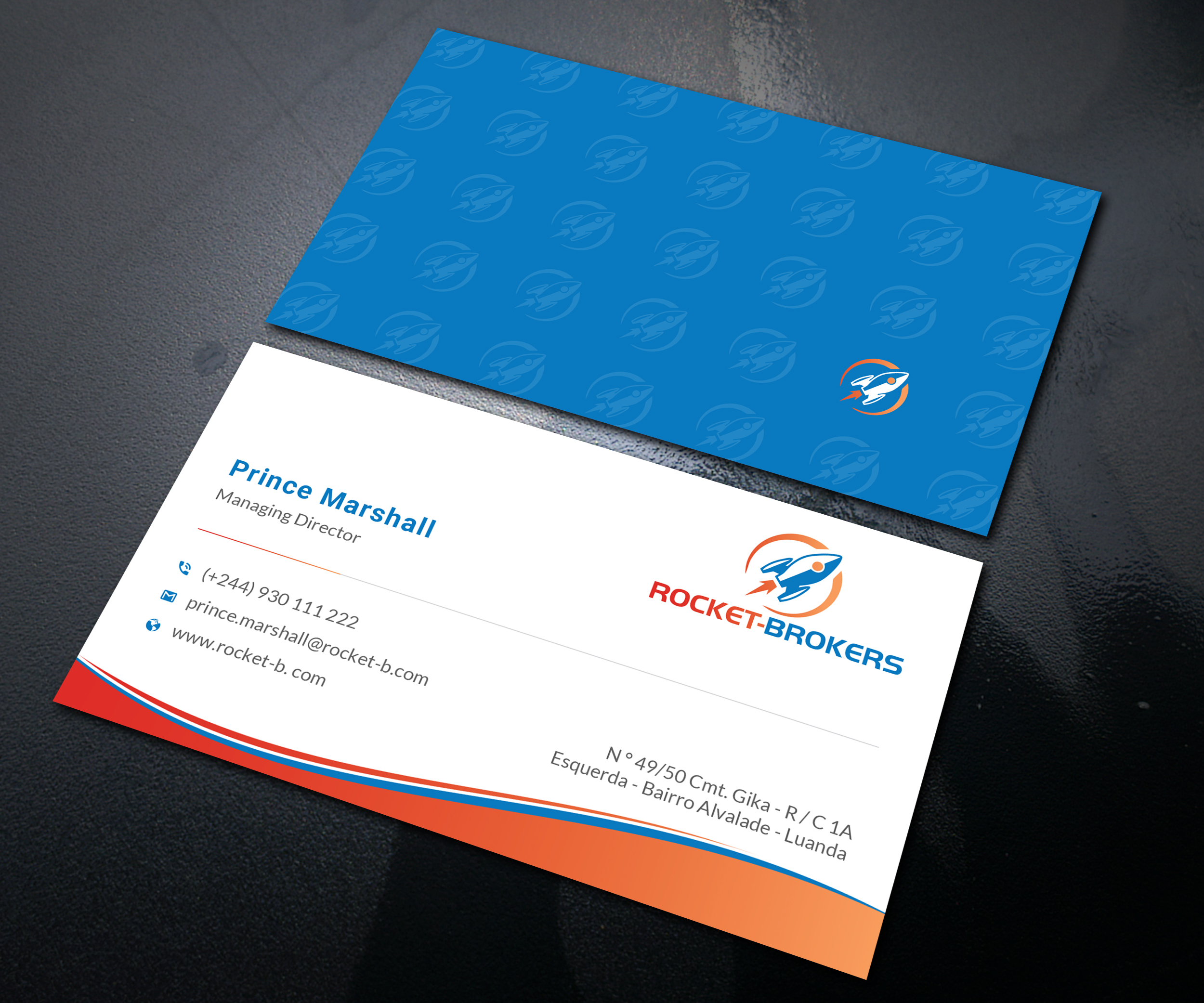 Business Card Design by Uttom 2 for ROCKET BROKERS | Design #22419953