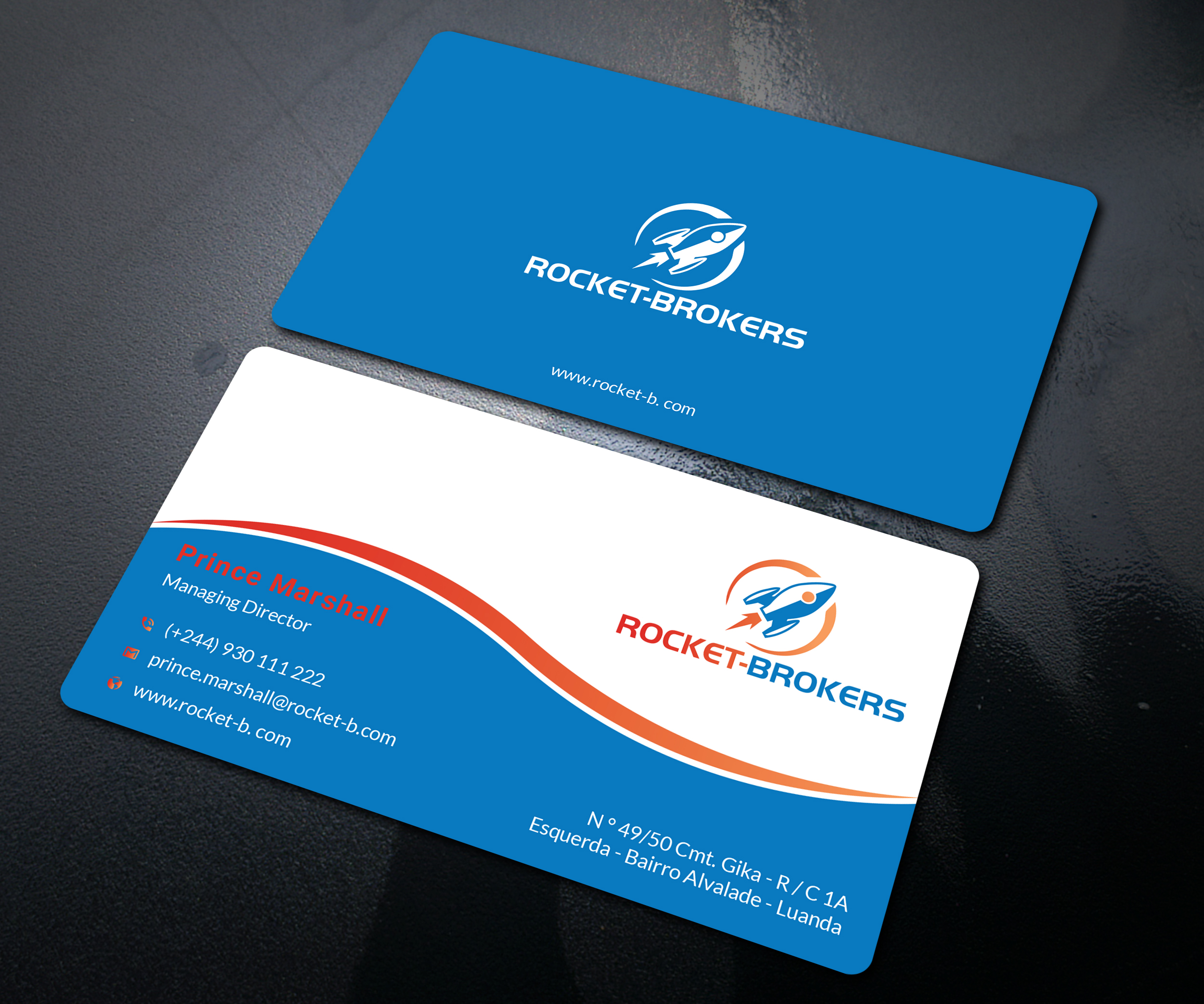 Business Card Design by Uttom 2 for ROCKET BROKERS | Design #22419954