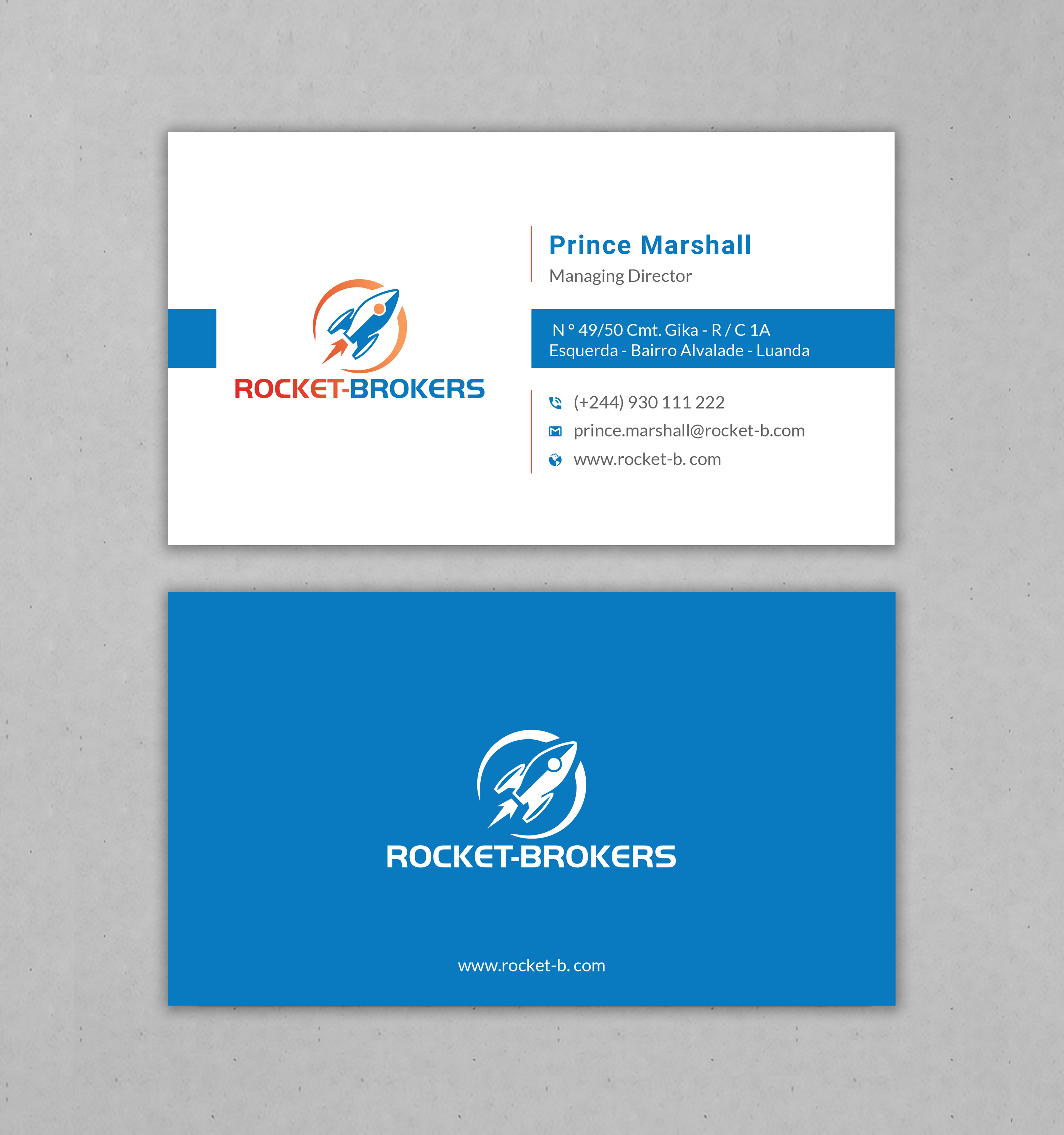 Business Card Design by Uttom 2 for ROCKET BROKERS | Design #22420778