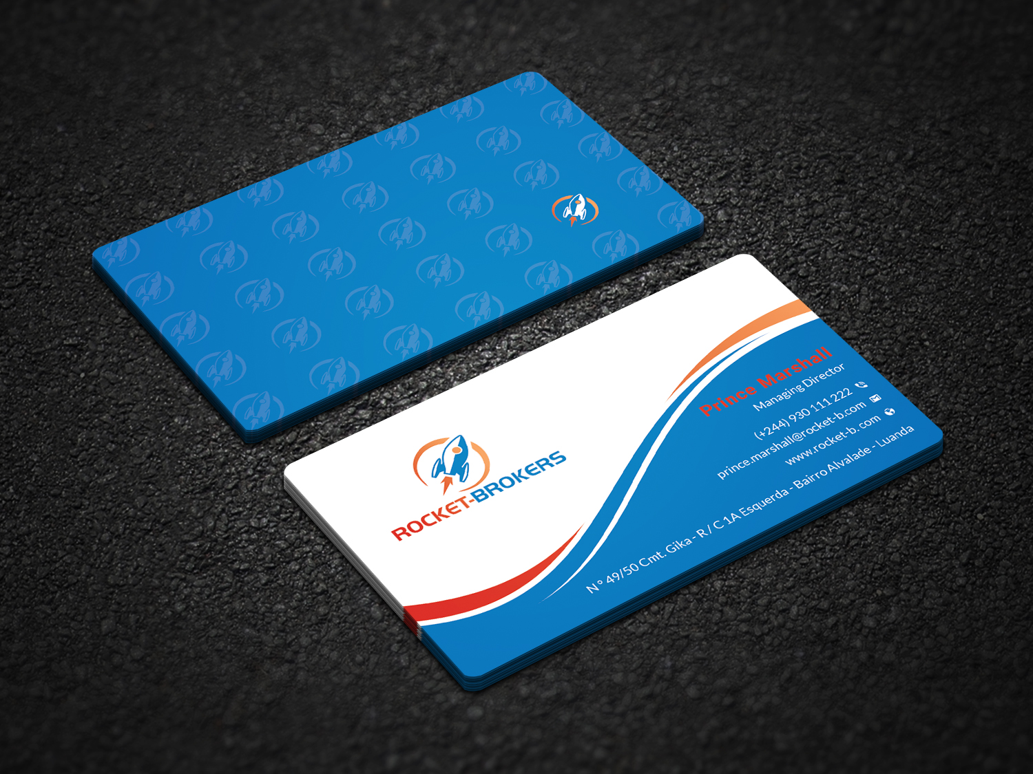 Business Card Design by Uttom 2 for ROCKET BROKERS | Design #22420779