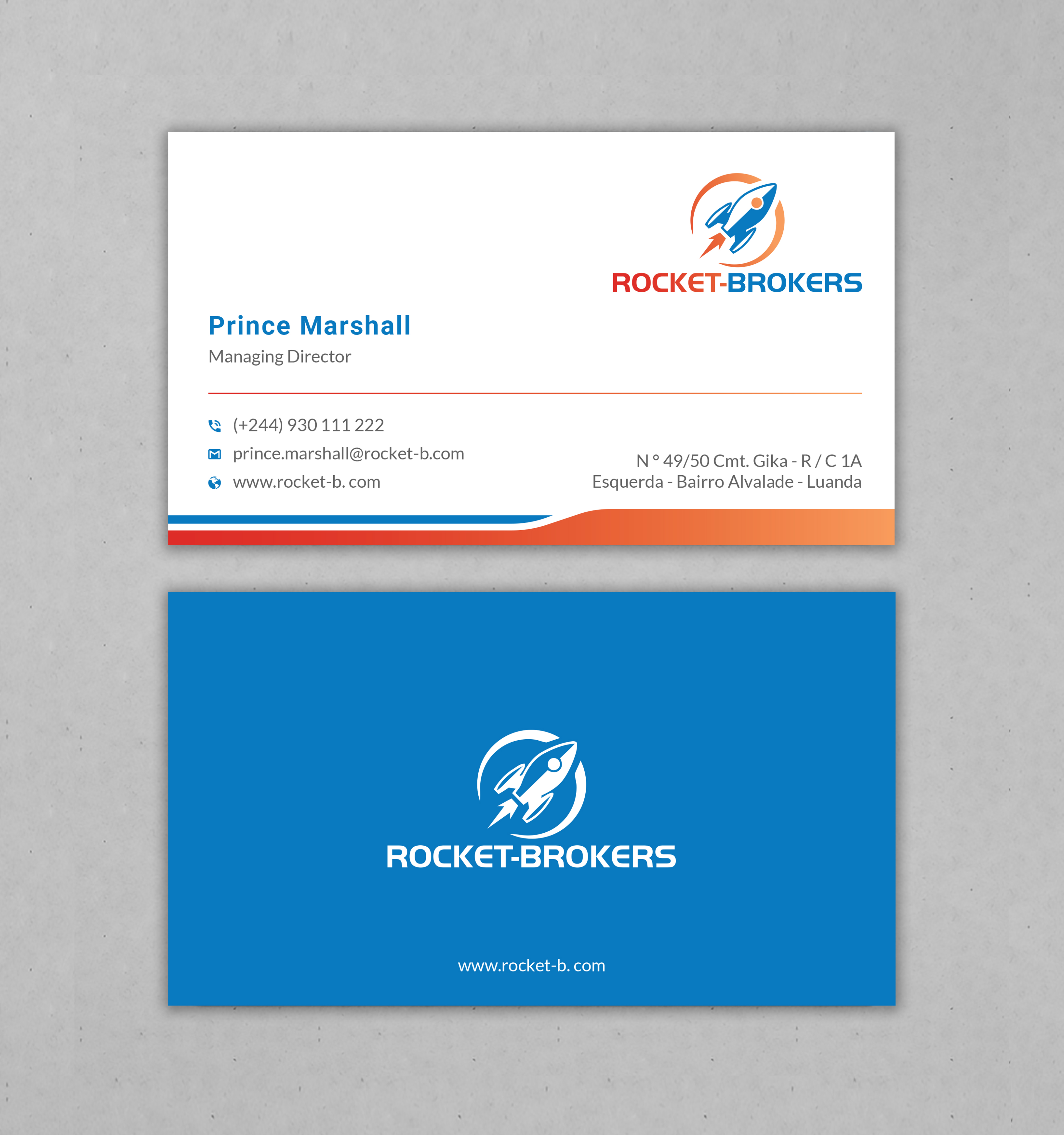 Business Card Design by Uttom 2 for ROCKET BROKERS | Design #22420792