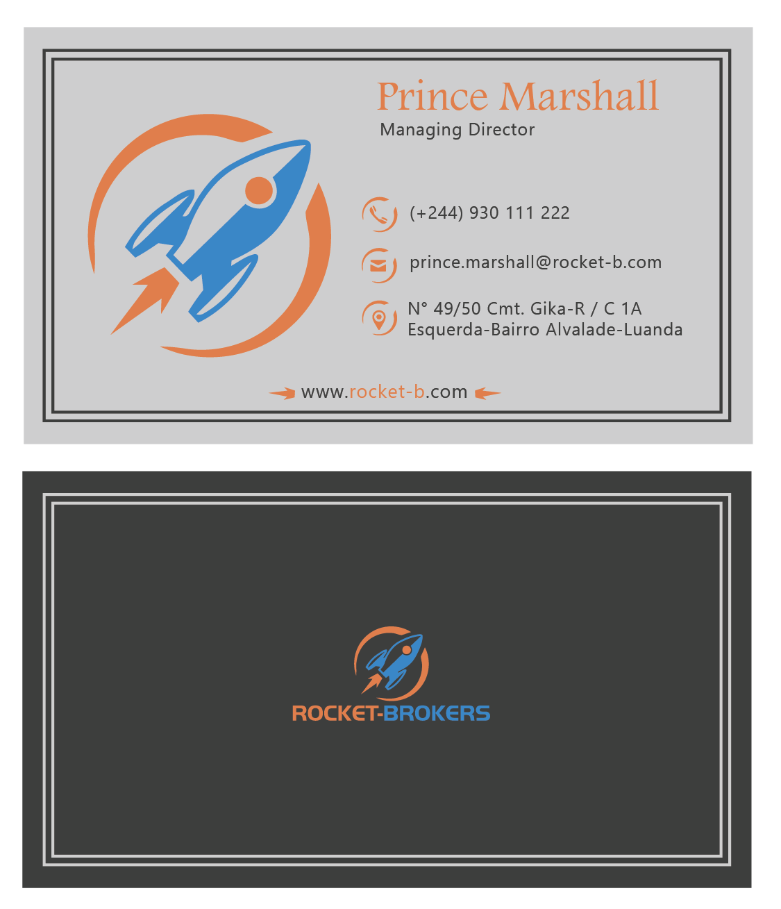 Visitenkarten-Design von Kreative Destiny für ROCKET BROKERS | Design #22427140