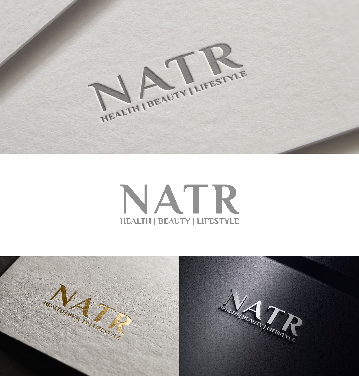 Logo Design by saher khan 2 for NATR Health & Beauty | Design #22422290