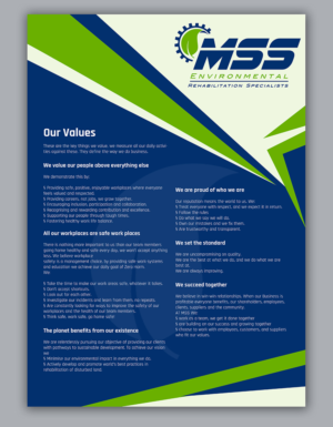 First of a series of workplace posters- our values statement | Graphic Design by NILDesigns