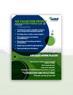 First of a series of workplace posters- our values statement | Graphic Design by JTdsign