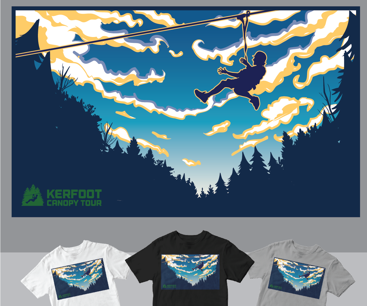 T-shirt Design by Tee and Eh? for Kerfoot Canopy Tour | Design #22440463