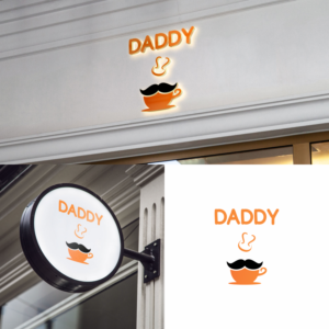 Daddy & Coffee | Logo Design by ZiangArt_Studio