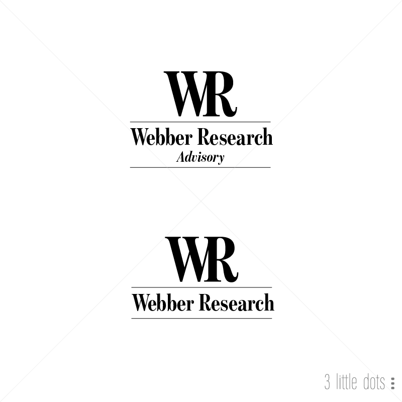 Logo Design by Vicki @ 3 Little Dots for Webber Research & Advisory LLC | Design #22442551