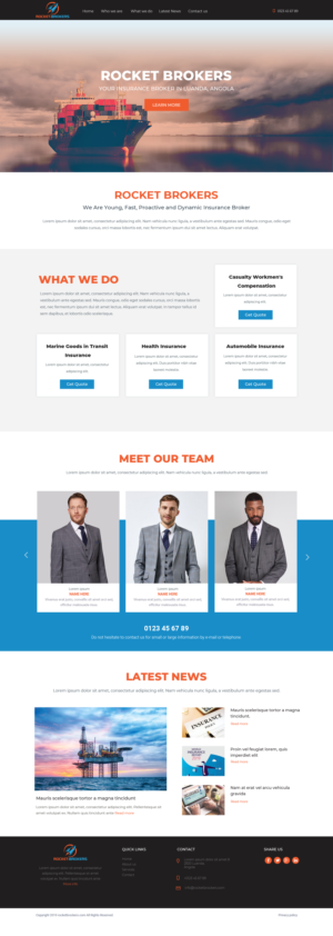 Landing Page Design by Chikki for ROCKET BROKERS | Design: #22466844