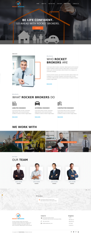 Landing Page Design by PiXthemes for ROCKET BROKERS | Design #22471911