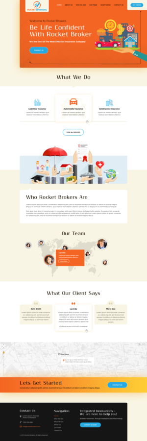 Diseño de Página de Aterrizaje por PiXthemes para ROCKET BROKERS | Diseño: #22472082