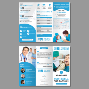 Trifold flyer for our dental clinic (the Smile Institute) | Flyer Design by aspiremedia