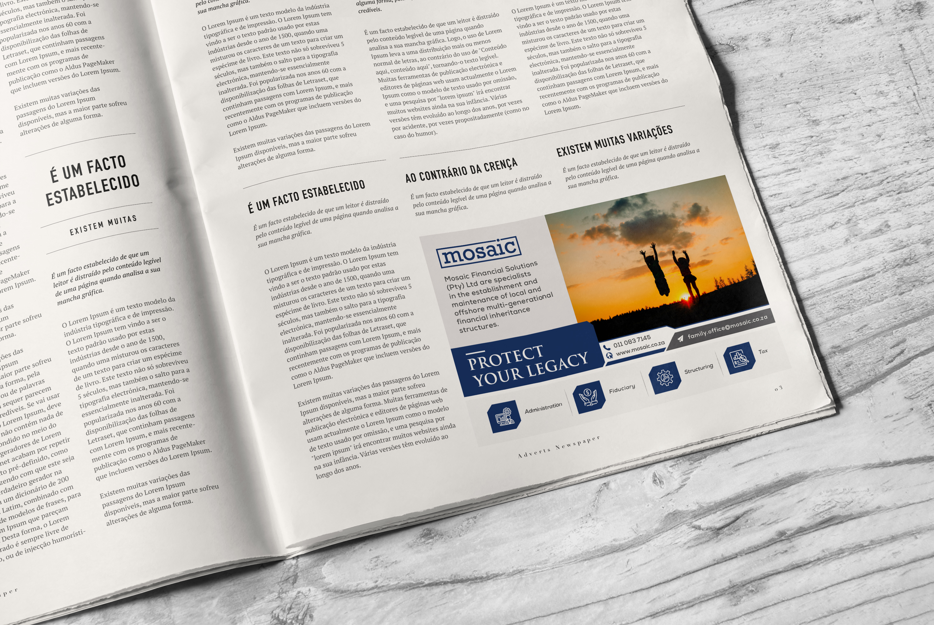 Newspaper Ad Design by turtle.des for Mosaic Financial Solutions (Pty) Ltd | Design #22448327