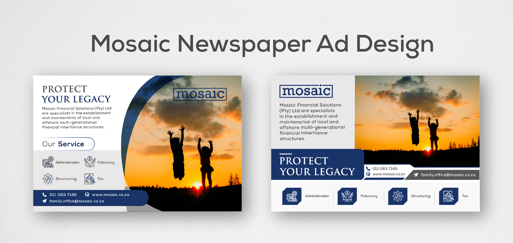 Newspaper Ad Design by turtle.des for Mosaic Financial Solutions (Pty) Ltd | Design #22448329