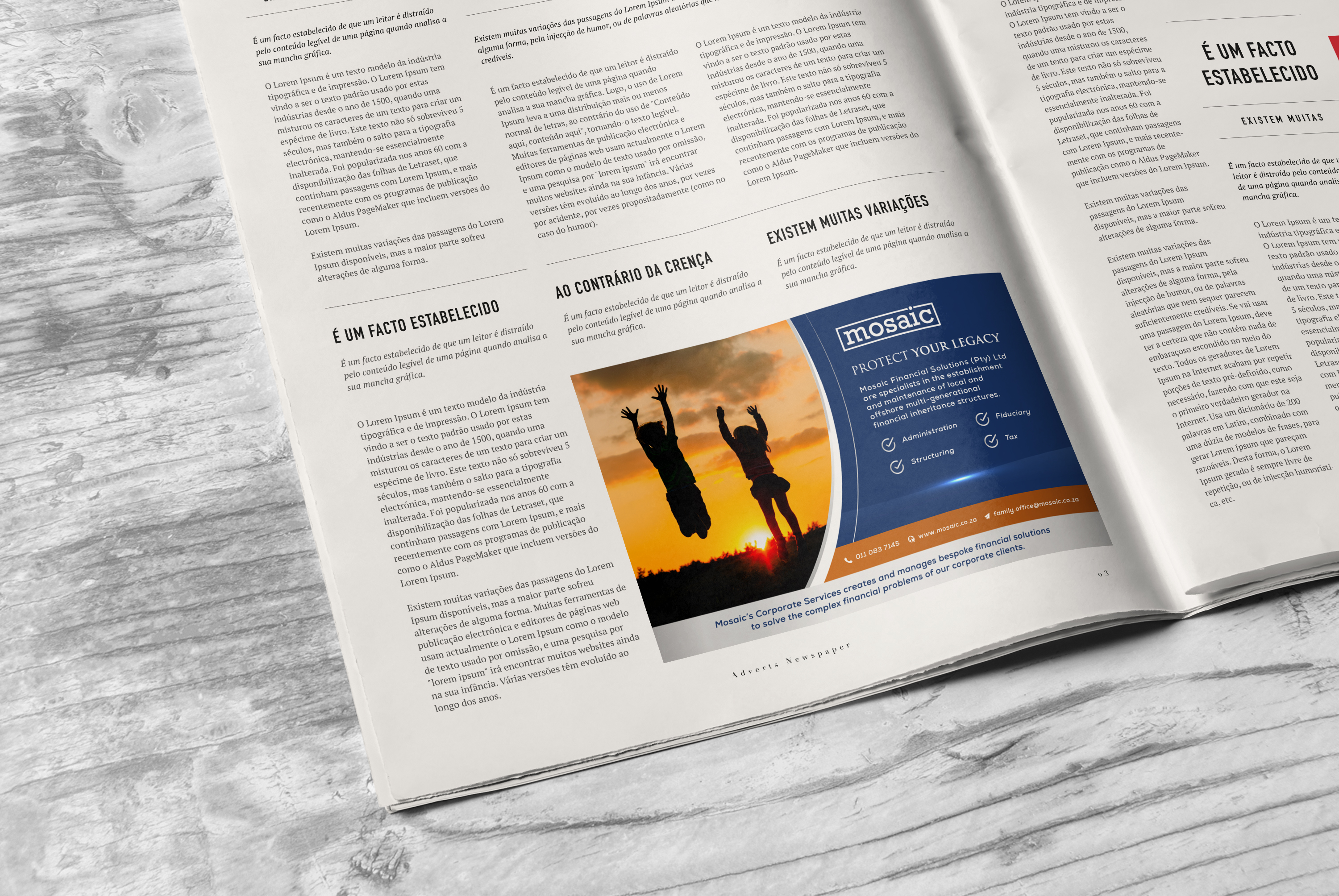 Newspaper Ad Design by turtle.des for Mosaic Financial Solutions (Pty) Ltd | Design #22455441