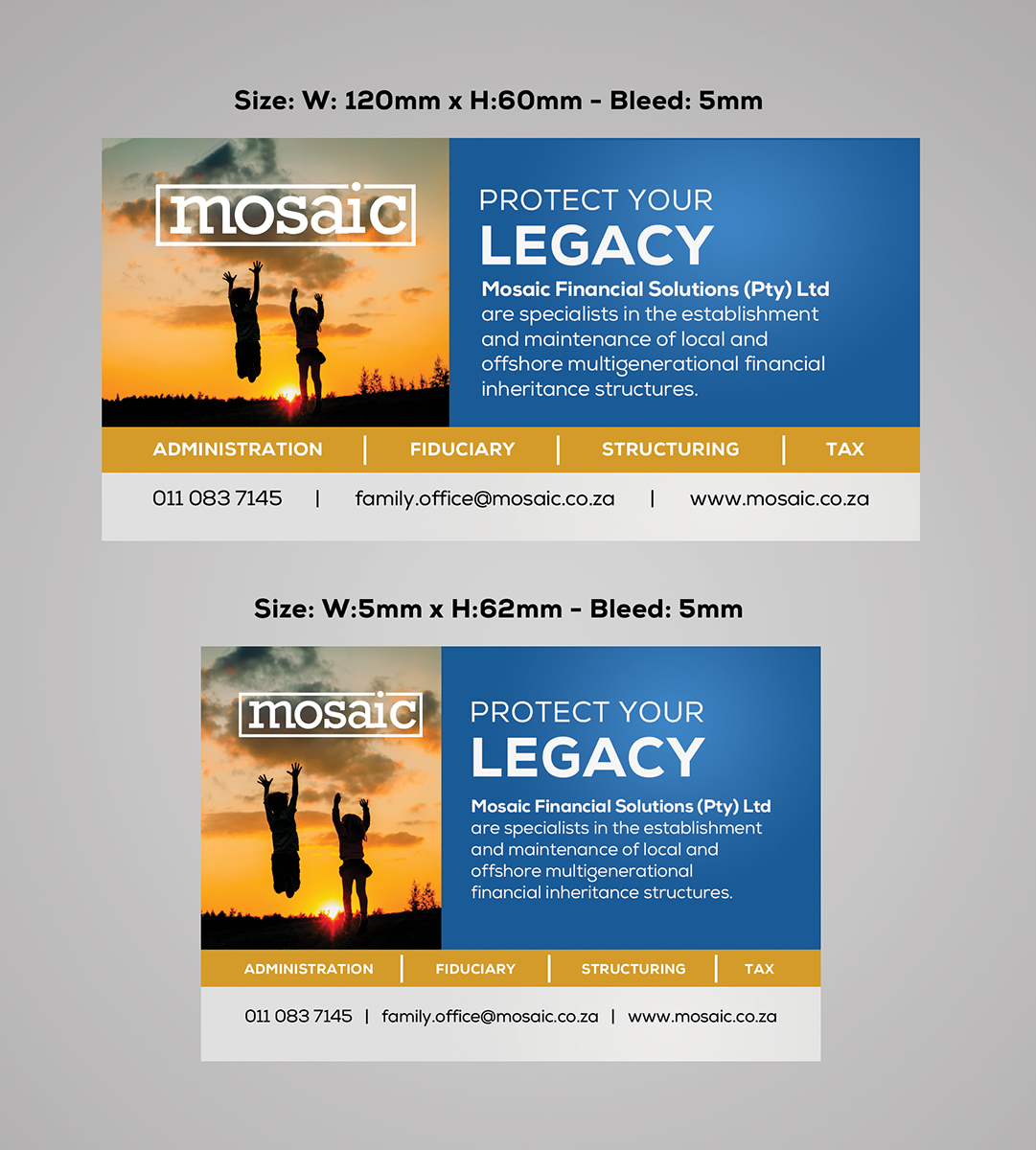 Diseño de Anuncio de Prensa por IG Creative Solutions para Mosaic Financial Solutions (Pty) Ltd | Diseño #22463508