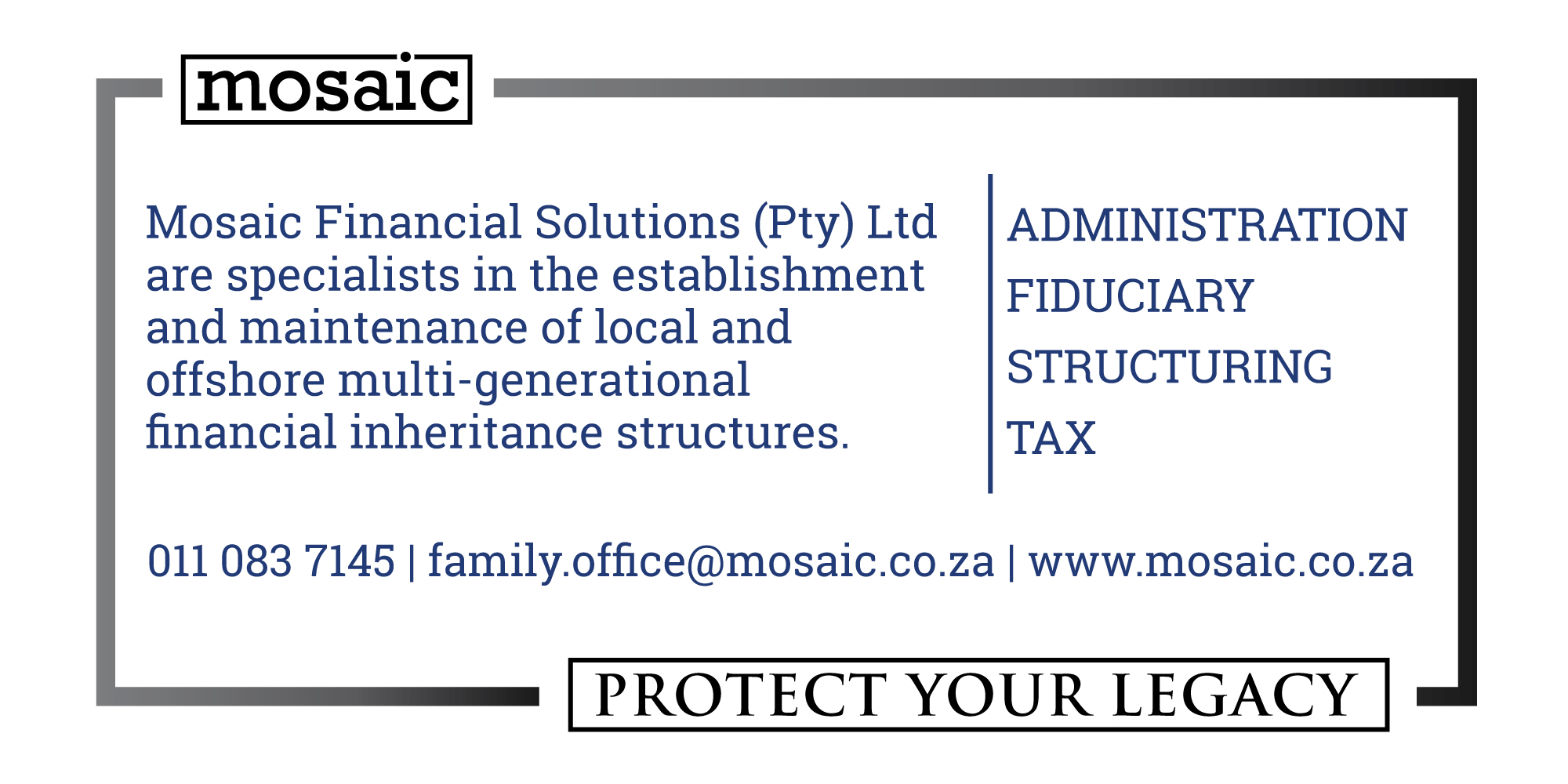 Newspaper Ad Design by cristian lee for Mosaic Financial Solutions (Pty) Ltd | Design #22446913