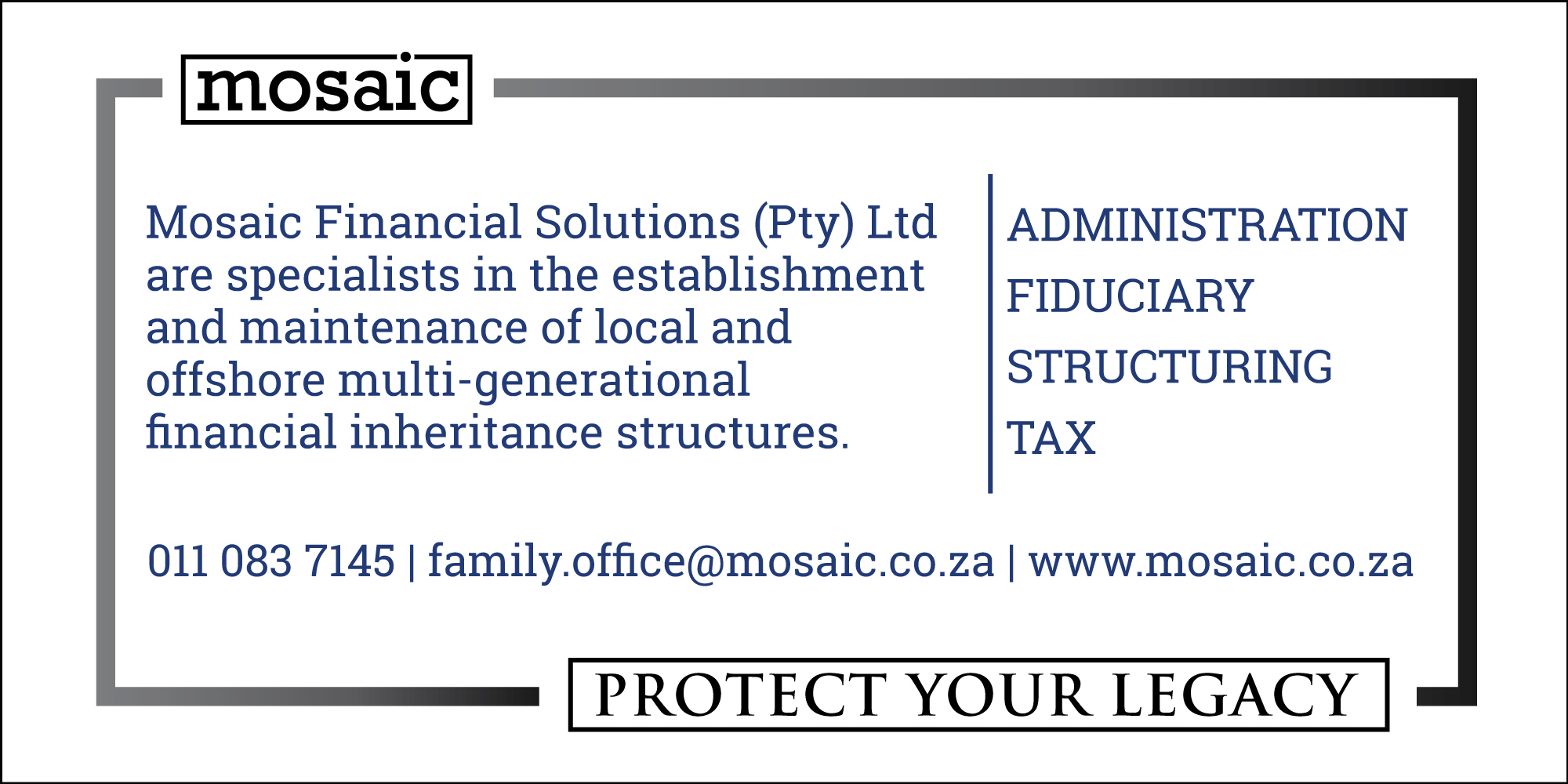 Newspaper Ad Design by cristian lee for Mosaic Financial Solutions (Pty) Ltd | Design #22446924