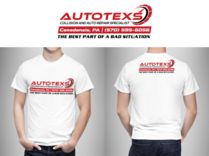 Auto collision and repair shop t shirt | Diseño de Camiseta por Slant Line Media