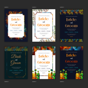 Stained Glass Wedding Invitation/Stationary Design | Stationery Design by SAI DESIGNS